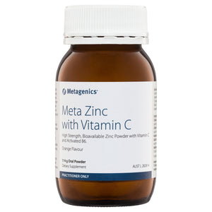 Metagenics Meta Zinc With Vitamin C Oral Powder Orange Flavour 114g 10% off RRP HealthMasters Metagenics
