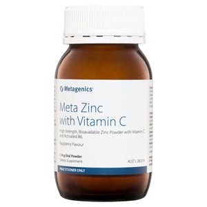 Metagenics Meta Zinc With Vitamin C Raspberry 114 g 10% off RRP | HealthMasters Metagenics