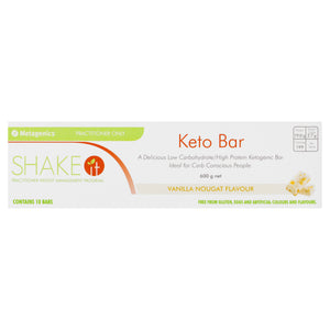 Metagenics Shake It Keto Bar Vanilla Nougat 10 Pack-2