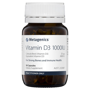 Metagenics Vitamin D3 1000IU 90 caps 10% off RRP at HealthMasters Metagenics
