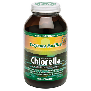 MicrOrganics Green Nutritionals Yaeyama Pacific. Chlorella 250g 10% off RRP at HealthMasters MicrOrganics