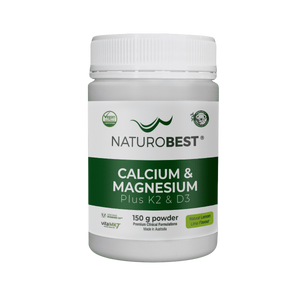 NaturoBest Calcium and Magnesium Plus K2 and D3 150g 20% off RRP at HealthMasters NaturoBest