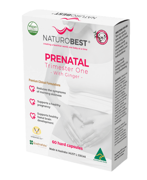 NaturoBest Prenatal Trimester One with Ginger 60caps 20% off RRP at HealthMasters NaturoBest