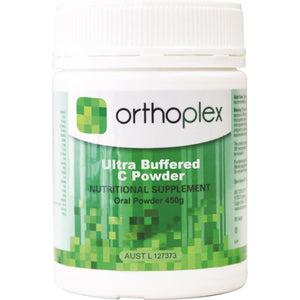 ORTHOPLEX Ultra Buffered Vitamin C Powder 450 gm 10% off RRP | HealthMasters Orthoplex Green