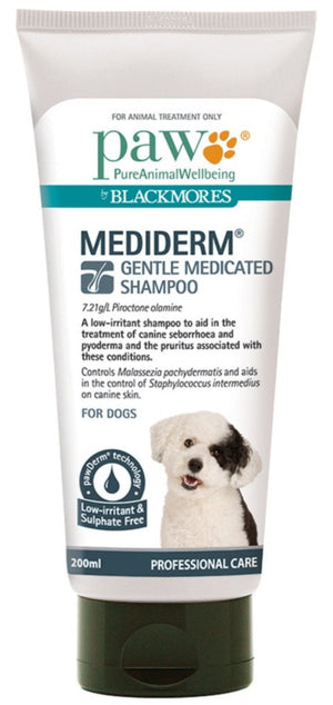 PAW By Blackmores MediDerm Gentle Medicated Shampoo (for dogs) 200ml 10% off RRP at HealthMasters PAW by Blac