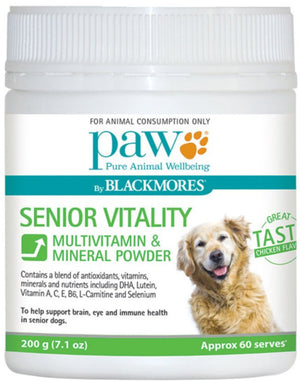 PAW By Blackmores Senior Vitality Multivitamin & Mineral Powder 200g