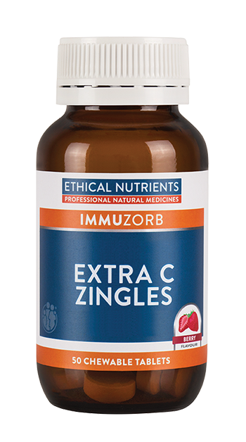Ethical Nutrients IMMUZORB Extra C Zingles Orange Chewable 50 Tabs